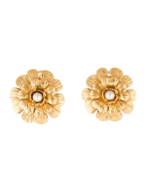 earring chanel jewelry|camellia jewelry Chanel earring.